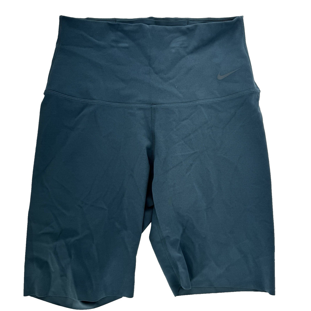 Nike Women's Zenvy Gentle-Support High-Waisted 8" Biker Shorts Smoke Blue Small